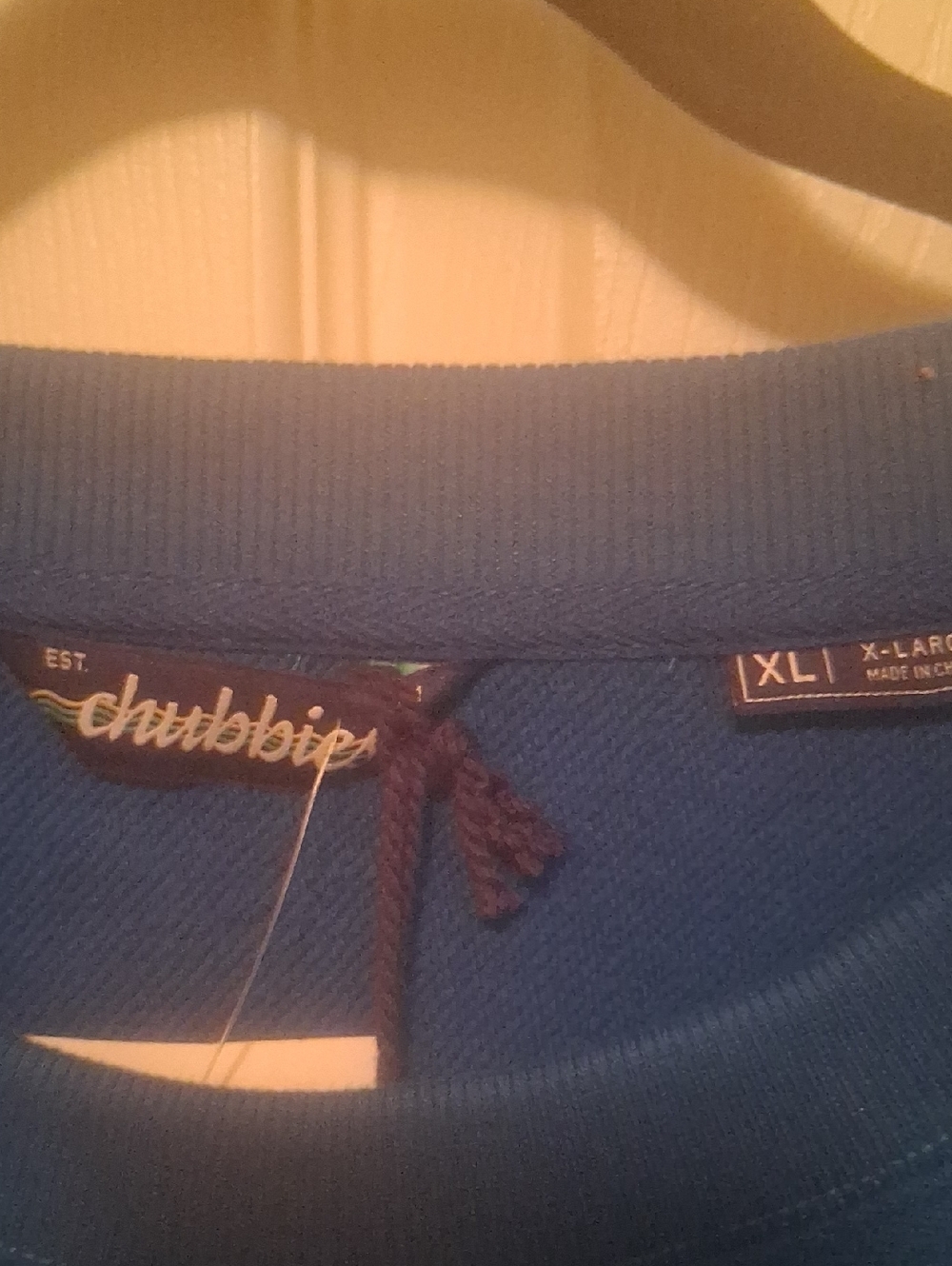 Chubbies Blue Crewneck Sweatshirt W Dino In Hot Tub Graphic - XL